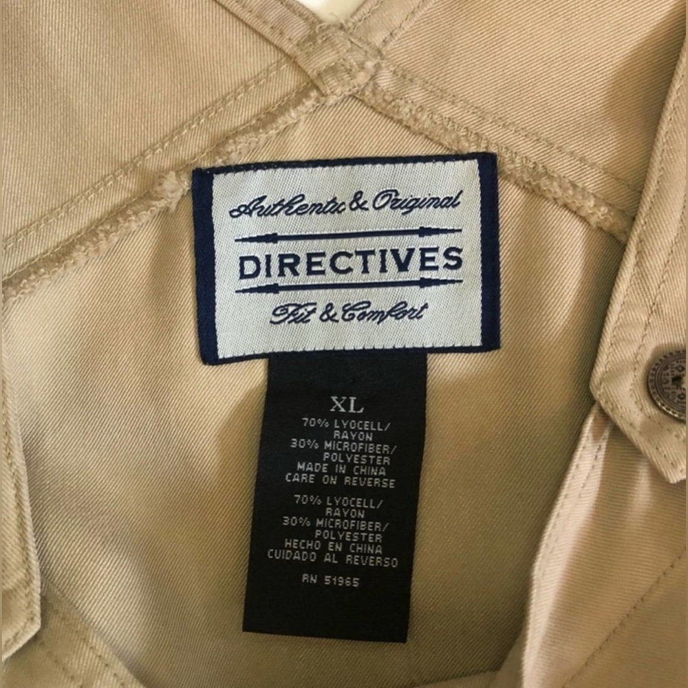 VTG Vintage Directives Lyocell Boho Tan Jumper Dress Utility Overalls Maxi XL - Picture 11 of 15